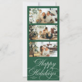 Elegant Calligraphy Script Photo Collage Christmas シーズンカード (正面)
