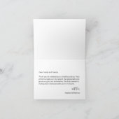 Elegant Calligraphy Script Photo Wedding サンキューカード (内部)