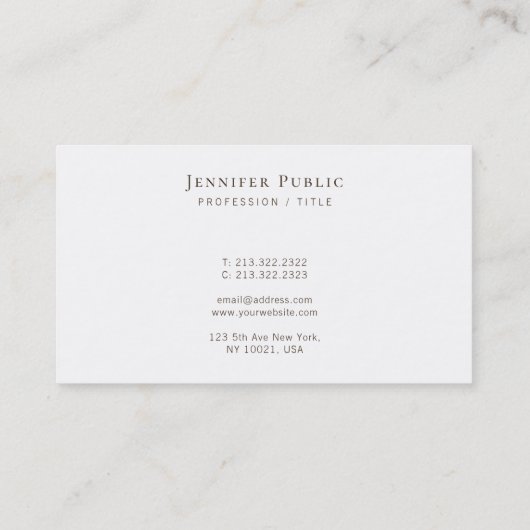 Elegant Calligraphy Script Template Professional 名刺 (裏面)