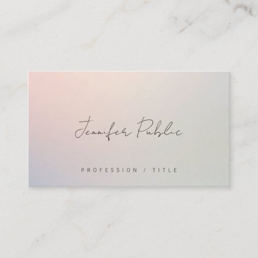 Elegant Calligraphy Script Template Professional 名刺 (正面)