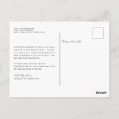 Elegant Calligraphy Script Wedding Photo Thank You ポストカード (裏面)