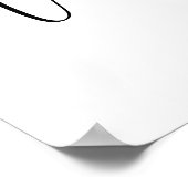 Elegant Calligraphy Script Wedding Welcome Sign ポスター (角)