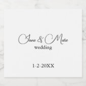 Elegant Calligraphy Stylish Wedding ビールラベル (シングルラベル)