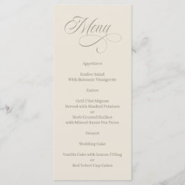 Elegant Calligraphy Tuscan Villa Menu メニュー
