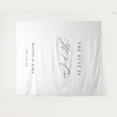 Elegant Calligraphy Wedding photo backdrop banner タペストリー (正面(横))