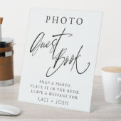 Elegant Calligraphy Wedding Photo Guestbook Table  台座サイン (インサイチュ)