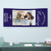 Elegant Calligraphy Wedding Photo Welcome 横断幕 (トレードショー)