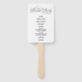 Elegant Calligraphy Wedding Program Hand Fan ハンドファン (裏面)