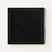 Elegant Camellia Japonica Black Notebook ノートブック (裏面)