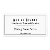 Elegant Candle Company V3 キャンドルジャー ラベル (正面)