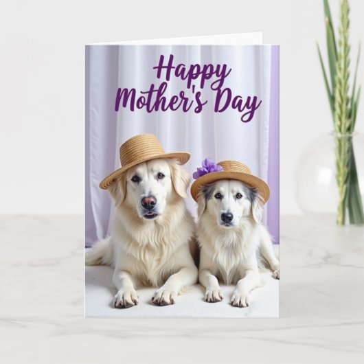 Elegant Canine Mothers Day Card カード (正面)