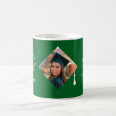 Elegant Cap Topper Custom Graduate Photo Keepsake コーヒーマグカップ (中央)