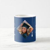 Elegant Cap Topper Custom Graduate Photo Keepsake コーヒーマグカップ (中央)