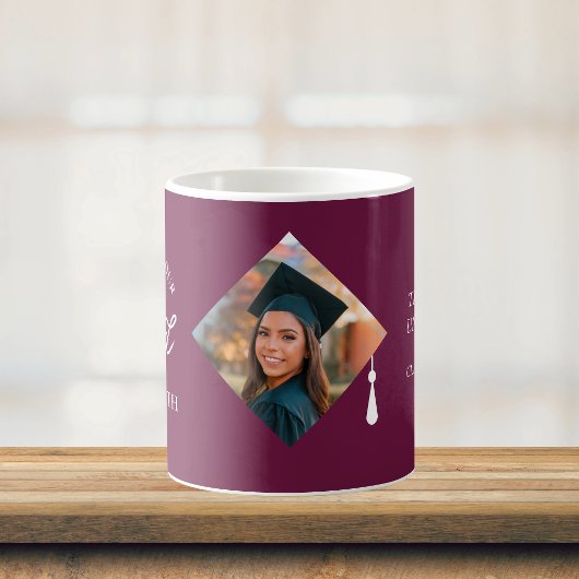 Elegant Cap Topper Custom Graduate Photo Keepsake コーヒーマグカップ