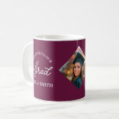 Elegant Cap Topper Custom Graduate Photo Keepsake コーヒーマグカップ (正面左)
