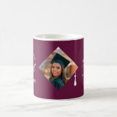 Elegant Cap Topper Custom Graduate Photo Keepsake コーヒーマグカップ (中央)