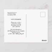 Elegant Cap Topper Photo Grad Party Invitation  ポストカード (裏面)