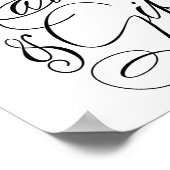 Elegant Cards and Gifts Black Calligraphy | Table ポスター (角)