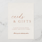 Elegant Cards & Gifts Wedding Sign with Gold Foil 箔招待状 (正面)
