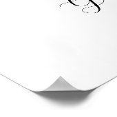 Elegant, cards y gifts bridal shower white bow. ポスター (角)