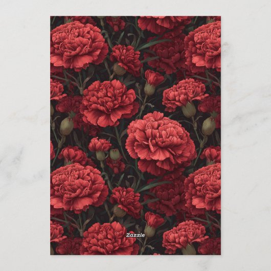 Elegant Carnation Luxury Nature-Inspired Parties 招待状 (裏面)