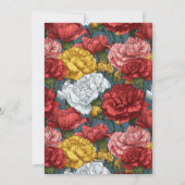 Elegant Carnation Themed Milestone Birthday 招待状 (裏面)