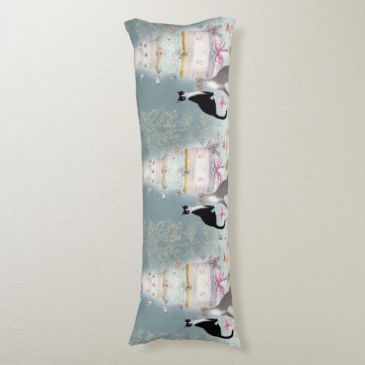 Elegant Cat Celebration Cake ボディピロー (正面縦)