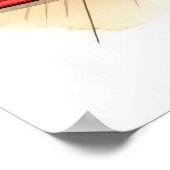 Elegant Cat in Traditional Japanese Kimono Cute ポスター (角)