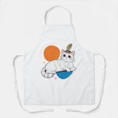 Elegant Cat with Peacock Feather Headdress エプロン (正面)