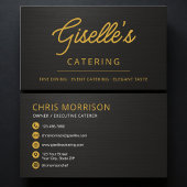 Elegant Catering Food Black Metallic 名刺