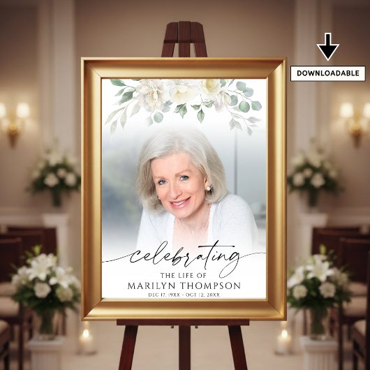 Elegant Celebrating the Life of Floral Photo ポスター