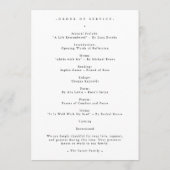 Elegant Celebration of Life Photo Funeral Program プログラム (裏面)