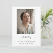 Elegant Celebration of Life Photo Funeral Program プログラム (スタンド正面)