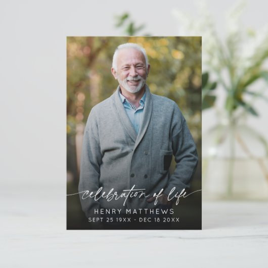 Elegant Celebration of Life Script Photo Funeral (スタンド正面)