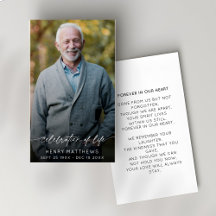 Elegant Celebration of Life Script Photo Funeral