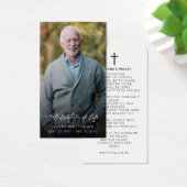 Elegant Celebration of Life Script Photo Prayer  (デスク)