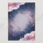 Elegant Celestial Birthday Invitation – Watercolor 招待状 (裏面)