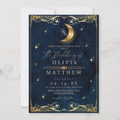 Elegant Celestial Blue Wedding  招待状 (正面)