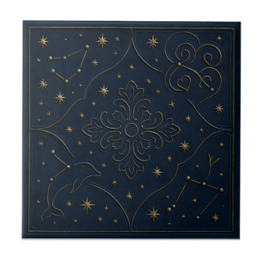 Elegant Celestial Ceramic Tile タイル (正面)