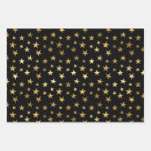 Elegant Celestial Starry Gold Stars Design ラッピングペーパーシート (正面)