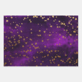Elegant Celestial Starry Gold Stars Design ラッピングペーパーシート (正面2)