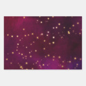 Elegant Celestial Starry Gold Stars Design ラッピングペーパーシート (正面)
