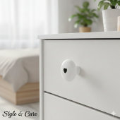 Elegant Ceramic Knob Featuring Minimalist Heart Ar セラミックノブ