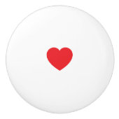 Elegant Ceramic Knob Featuring Minimalist Heart Ar セラミックノブ (正面)