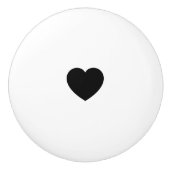 Elegant Ceramic Knob Featuring Minimalist Heart Ar セラミックノブ (正面)