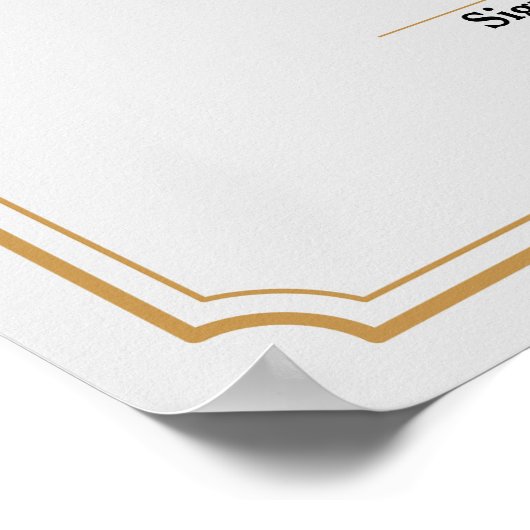 Elegant Certificate of Appreciation Gold Classic D ポスター (角)