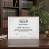 Elegant Certificate of Appreciation Gold Classic D ポスター