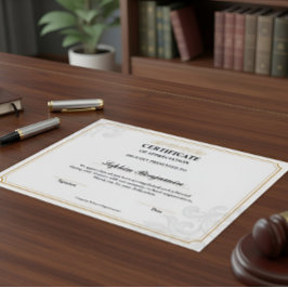 Elegant Certificate of Appreciation Gold Classic D ポスター