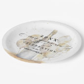 Elegant Champagne and Balloons New Year's Eve ペーパープレート (アングル)