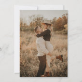 Elegant Champagne Flutes Floral Engagement Party | 招待状 (裏面)